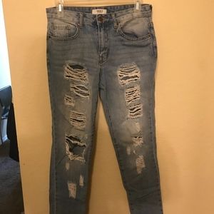 Distressed Boyfriend Jeans